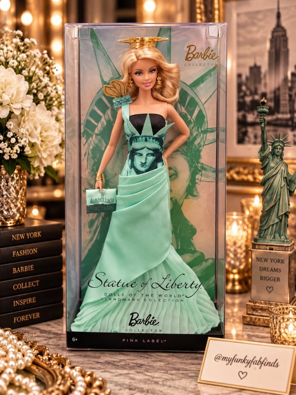 Statue of Liberty Barbie 30th Anniversary Dolls World Landmark Collection